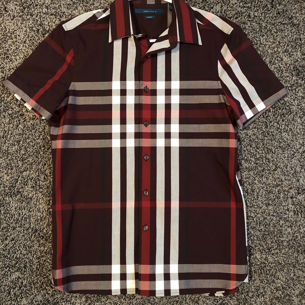 Perry Ellis Short Sleeve Button down Shirt